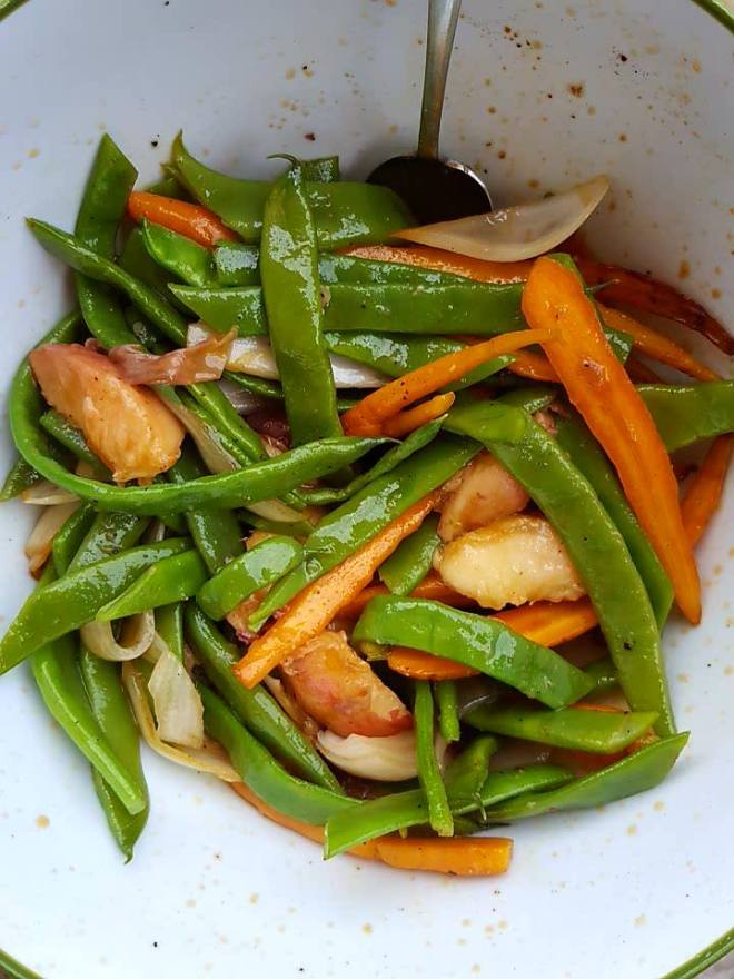 salade-pêche-grillée